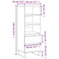 vidaXL Highboard Grau Sonoma 40x36x110 cm Holzwerkstoff vidaXL Highboard Grau Sonoma 40x36x110 cm Holzwerkstoff