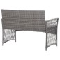 vidaXL 4-tlg. Garten-Lounge-Set mit Auflage Poly Rattan Anthrazit vidaXL 4-tlg. Garten-Lounge-Set mit Auflage Poly Rattan Anthrazit