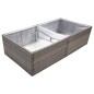 vidaXL Pflanzkübel Grau 157x80x40 cm Poly Rattan vidaXL Pflanzkübel Grau 157x80x40 cm Poly Rattan