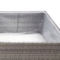 vidaXL Pflanzkübel Grau 157x80x40 cm Poly Rattan vidaXL Pflanzkübel Grau 157x80x40 cm Poly Rattan