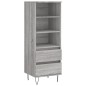 vidaXL Highboard Grau Sonoma 40x36x110 cm Holzwerkstoff vidaXL Highboard Grau Sonoma 40x36x110 cm Holzwerkstoff