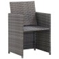 13-tlg. Garten-Essgruppe mit Kissen Poly Rattan Anthrazit 13-tlg. Garten-Essgruppe mit Kissen Poly Rattan Anthrazit