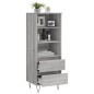 vidaXL Highboard Grau Sonoma 40x36x110 cm Holzwerkstoff vidaXL Highboard Grau Sonoma 40x36x110 cm Holzwerkstoff
