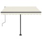 vidaXL Standmarkise Einziehbar Handbetrieben 300x250 cm Creme vidaXL Standmarkise Einziehbar Handbetrieben 300x250 cm Creme