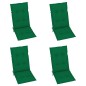 vidaXL Gartenstühle 4 Stk. mit Grünen Kissen Massivholz Teak vidaXL Gartenstühle 4 Stk. mit Grünen Kissen Massivholz Teak