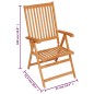 vidaXL Gartenstühle 4 Stk. mit Grünen Kissen Massivholz Teak vidaXL Gartenstühle 4 Stk. mit Grünen Kissen Massivholz Teak