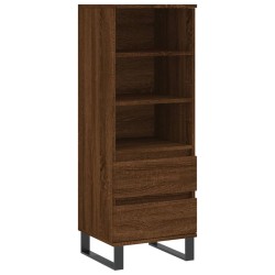 vidaXL Highboard Braun Eichen-Optik 40x36x110 cm Holzwerkstoff