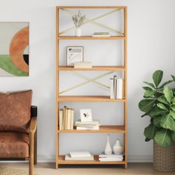 vidaXL Regal mit 6 Böden 80x30x181 cm Massivholz Eiche