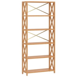 vidaXL Regal mit 6 Böden 80x30x181 cm Massivholz Eiche