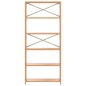 vidaXL Regal mit 6 Böden 80x30x181 cm Massivholz Eiche vidaXL Regal mit 6 Böden 80x30x181 cm Massivholz Eiche
