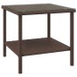 vidaXL Beistelltisch Braun 45x45x45 cm Poly Rattan und Hartglas vidaXL Beistelltisch Braun 45x45x45 cm Poly Rattan und Hartglas
