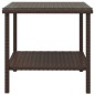 vidaXL Beistelltisch Braun 45x45x45 cm Poly Rattan und Hartglas vidaXL Beistelltisch Braun 45x45x45 cm Poly Rattan und Hartglas