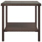vidaXL Beistelltisch Braun 45x45x45 cm Poly Rattan und Hartglas vidaXL Beistelltisch Braun 45x45x45 cm Poly Rattan und Hartglas