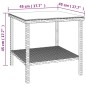 vidaXL Beistelltisch Braun 45x45x45 cm Poly Rattan und Hartglas vidaXL Beistelltisch Braun 45x45x45 cm Poly Rattan und Hartglas