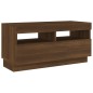 vidaXL TV-Schrank mit LED-Leuchten Braun Eichen-Optik 80x35x40 cm vidaXL TV-Schrank mit LED-Leuchten Braun Eichen-Optik 80x35x40 cm
