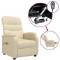 vidaXL Massagesessel Elektrisch Creme Stoff vidaXL Massagesessel Elektrisch Creme Stoff