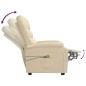 vidaXL Massagesessel Elektrisch Creme Stoff vidaXL Massagesessel Elektrisch Creme Stoff