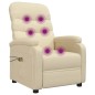 vidaXL Massagesessel Elektrisch Creme Stoff vidaXL Massagesessel Elektrisch Creme Stoff