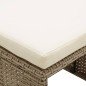 Gartenhocker 2 Stk. mit Sitzkissen Poly Rattan Beige Gartenhocker 2 Stk. mit Sitzkissen Poly Rattan Beige