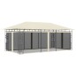 vidaXL Pavillon mit Moskitonetz 6x3x2,73 m Creme vidaXL Pavillon mit Moskitonetz 6x3x2,73 m Creme
