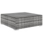 4-tlg. Garten-Lounge-Set mit Auflagen Poly Rattan Grau 4-tlg. Garten-Lounge-Set mit Auflagen Poly Rattan Grau