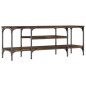 vidaXL TV-Schrank Räuchereiche 121x35x45 cm Holzwerkstoff & Eisen vidaXL TV-Schrank Räuchereiche 121x35x45 cm Holzwerkstoff & Eisen