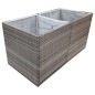 vidaXL Pflanzkübel Grau 157x80x80 cm Poly Rattan vidaXL Pflanzkübel Grau 157x80x80 cm Poly Rattan