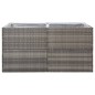 vidaXL Pflanzkübel Grau 157x80x80 cm Poly Rattan vidaXL Pflanzkübel Grau 157x80x80 cm Poly Rattan