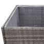vidaXL Pflanzkübel Grau 157x80x80 cm Poly Rattan vidaXL Pflanzkübel Grau 157x80x80 cm Poly Rattan