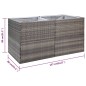 vidaXL Pflanzkübel Grau 157x80x80 cm Poly Rattan vidaXL Pflanzkübel Grau 157x80x80 cm Poly Rattan