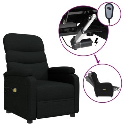vidaXL Massagesessel Elektrisch Schwarz Stoff