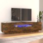 vidaXL TV-Schrank mit LED-Leuchten Räuchereiche 160x35x40 cm vidaXL TV-Schrank mit LED-Leuchten Räuchereiche 160x35x40 cm
