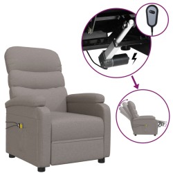 vidaXL Massagesessel Elektrisch Taupe Stoff