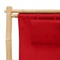 vidaXL Liegestuhl Bambus und Canvas Rot vidaXL Liegestuhl Bambus und Canvas Rot