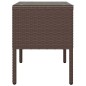 vidaXL Beistelltisch Braun 53x37x48 cm Poly Rattan und Hartglas vidaXL Beistelltisch Braun 53x37x48 cm Poly Rattan und Hartglas