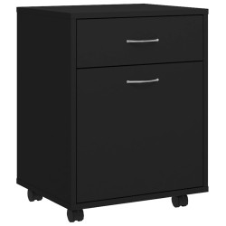 vidaXL Rollschrank Schwarz 45x38x54 cm Holzwerkstoff