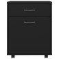 vidaXL Rollschrank Schwarz 45x38x54 cm Holzwerkstoff vidaXL Rollschrank Schwarz 45x38x54 cm Holzwerkstoff