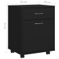 vidaXL Rollschrank Schwarz 45x38x54 cm Holzwerkstoff vidaXL Rollschrank Schwarz 45x38x54 cm Holzwerkstoff