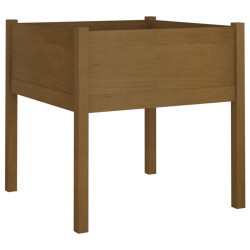 vidaXL Pflanzkübel Honigbraun 70x70x70 cm Massivholz Kiefer