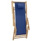vidaXL Liegestuhl Bambus und Canvas Marineblau vidaXL Liegestuhl Bambus und Canvas Marineblau