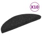 vidaXL Selbstklebende Treppenmatten 10 Stk. Schwarz 56x17x3 cm vidaXL Selbstklebende Treppenmatten 10 Stk. Schwarz 56x17x3 cm