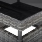 5-tlg. Garten-Essgruppe Grau Poly Rattan und Glas 5-tlg. Garten-Essgruppe Grau Poly Rattan und Glas