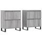Sideboards 2 Stk. Grau Sonoma Holzwerkstoff Sideboards 2 Stk. Grau Sonoma Holzwerkstoff