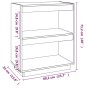vidaXL Bücherregal Schwarz 60x35x71 cm Massivholz Kiefer vidaXL Bücherregal Schwarz 60x35x71 cm Massivholz Kiefer