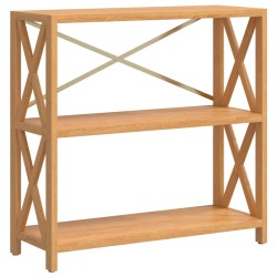 vidaXL Regal mit 3 Böden 80x30x78 cm Massivholz Eiche