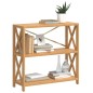 vidaXL Regal mit 3 Böden 80x30x78 cm Massivholz Eiche vidaXL Regal mit 3 Böden 80x30x78 cm Massivholz Eiche