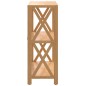 vidaXL Regal mit 3 Böden 80x30x78 cm Massivholz Eiche vidaXL Regal mit 3 Böden 80x30x78 cm Massivholz Eiche