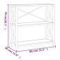vidaXL Regal mit 3 Böden 80x30x78 cm Massivholz Eiche vidaXL Regal mit 3 Böden 80x30x78 cm Massivholz Eiche