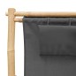 vidaXL Liegestuhl Bambus und Canvas Dunkelgrau vidaXL Liegestuhl Bambus und Canvas Dunkelgrau