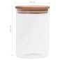 vidaXL Vorratsgläser mit Bambusdeckel 4 Stk. 800 ml vidaXL Vorratsgläser mit Bambusdeckel 4 Stk. 800 ml